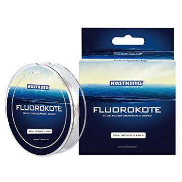 Imagem de Linha de pesca KastKing FluoroKote – 100% revestido de flúor puro – carretel premium de 274 m – Atualização da linha de fluorocarbono sólido de substituição da Mono Perfect, Clear, 8LB(3.60KG) 0.23mm-300Yard