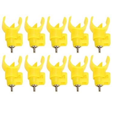 Imagem de 11 peças bico de galinha bebedouro semicírculo tipo válvula esférica bebedor portátil estilo sela aves domésticas bico para beber água