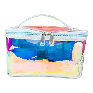 Imagem de NOLITOY 1 Unidade Bolsa Cosmética Transparente Portátil Tpu Bolsa De Maquiagem Tpu Inventar Sacos Organizadores De Malas Bolsa De Higiene Holográfica Doméstico Viagem Caixa De Maquiagem