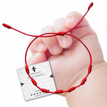 Imagem de Pulseira Vermelha Bebê Kabbalah 7 Nós Original Contra Quebranto, inveja, olho gordo, proteção