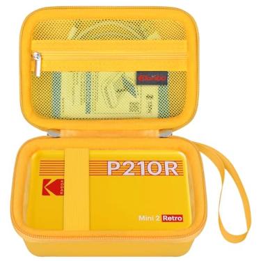Imagem de Elonbo Estojo de transporte para impressora fotográfica portátil KODAK Mini 2 Retro 4PASS, mini câmera digital colorida de impressão instantânea, bolsa rígida de viagem, suporte de armazenamento para