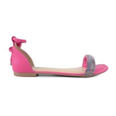 Imagem de Sandália Feminina Dakota Rasteira Com Amarração Rosa - Y0332-Feminino