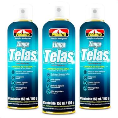 Imagem de KIT 3 Limpa Telas Uso Geral Auto Informática Pro auto 150Ml