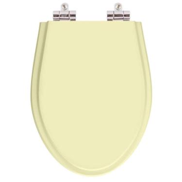 Imagem de Assento Sanitario Poliester Com Amortecedor Absolute Bone (bege Claro) Para Vaso Ideal Standard