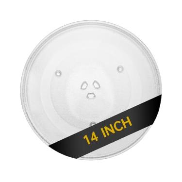 Imagem de Rotaglass Placa giratória de vidro para micro-ondas de 14 polegadas, placa de vidro de substituição para bandeja de micro-ondas de 36 cm, bandeja de vidro de substituição para LG, Samsung, GE, Magic