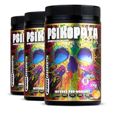 Imagem de 3 Pré Treino Psikopata Beta 300g - Pro Corps (300g, Tangerina)