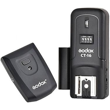 Imagem de Rádio Flash Godox CT-16 de 16 Canais com Transmissor + Receptor para Flashes de Estúdio