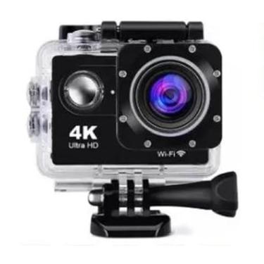 Imagem de Câmera Filmadora Action Pro 4K Ultra HD Wi-Fi Para Esportes Radicais À Prova D'Água Com Lente Angular 170º Resolução 4290x2800 Design Compacto E Funcional