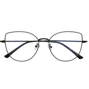 Imagem de Armação Óculos de Grau Feminina Gatinho Luanda Preta - Palas Eyewear