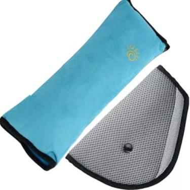 Imagem de Almofada Protetor Ombro Cinto Segurança + Ajustador Pescoço Bebê Criança Infantil