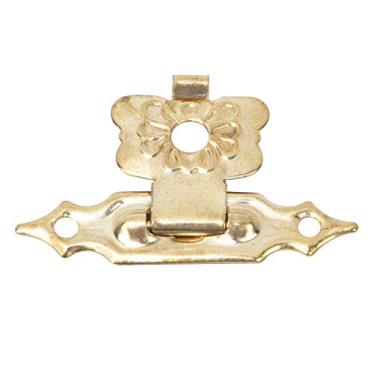 Imagem de Conjunto de Trava de Ferrolho de Ferro Amarelo 50 Peças, Estilo retrô de Flor para Caixas Antigas, Ideal Conveniente para Loja de Escritório Doméstico