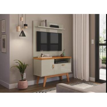 Imagem de Rack + Painel SI 0.90m Estilo Retrô Para TV Até 32'' Polegadas Cor Off