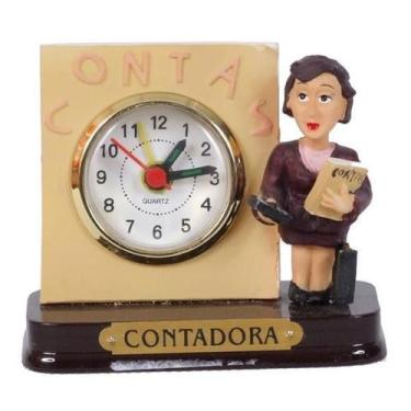 Imagem de Miniatura Profissional Contadora De Resina Com Relógio 8 Cm - Meerchi