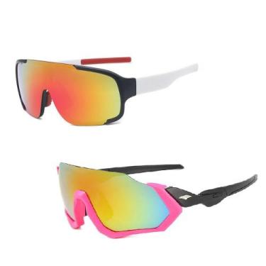 Imagem de Kit 2 Óculos Sol Unissex Corrida Espelhado UV Ciclismo MTB - PENDULARI