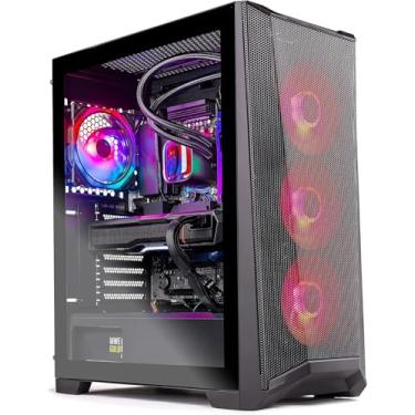 Imagem de Skytech Gaming Chronos Gaming PC Desktop – Intel Core i7 13700K 3,4 GHz, NVIDIA RTX 4070, 1TB NVME SSD, 32GB DDR5 RAM RGB, 750W Gold PSU, 360mm AIO, 11AC Wi-Fi, Windows 11 Home 64-bit, preto