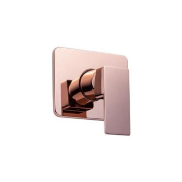 Imagem de Acabamento Registro Mono Comando Quadrado Base Deca Dourado - Montelar