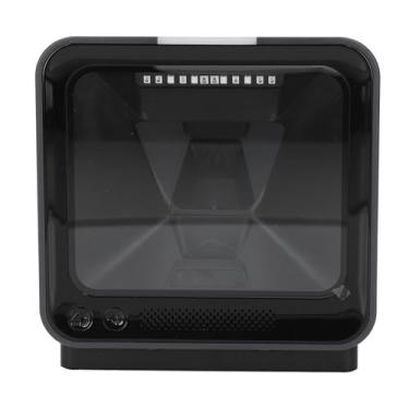 Imagem de 1D 2D Desktop Handsfree Barcode Scanner USB Plug and Play Infravermelho Preciso Sensing Omnidirecional Leitor de Código de Barras Tela Leitor de Código de Barras Scanner para