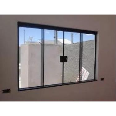Imagem de Janela incolor 4f 100alt x 150lar desmontada ( kit preto ) - NEW TEMPE