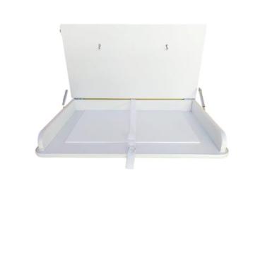 Imagem de Fraldário Trocador Fixar Parede Suspenso Bebe Retrátil H - Sr Fabrica 