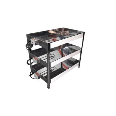 Imagem de Marmiteiro Elétrico Triplo para 75 Marmitas Banho Maria com 3 Bandejas