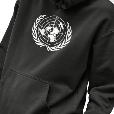 Imagem de Blusa Moletom Masculino Estampado ONU em Algodão Fio 30.1 Penteado - G