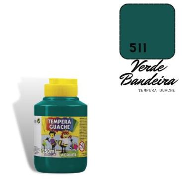 Imagem de Tempera Guache Acrilex 250ml Verde Bandeira