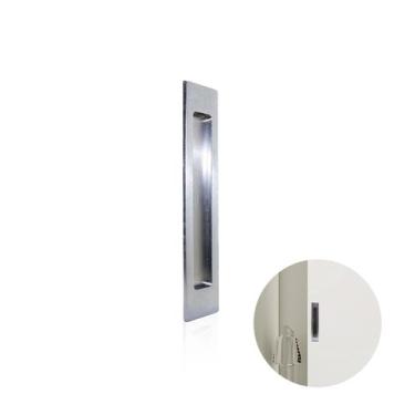 Imagem de Puxador Concha Embutir Para Portas E Janelas 250mm Inox - Uniao Mundia