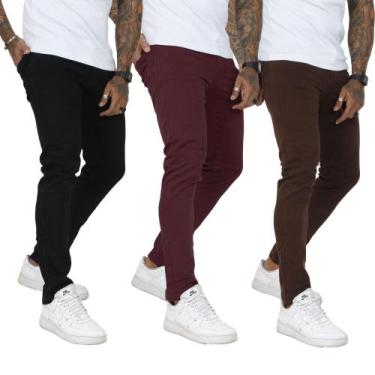 Imagem de Kit Atacado 3 Calça Jeans Masculina Skinny Com Elastano - Daze Modas