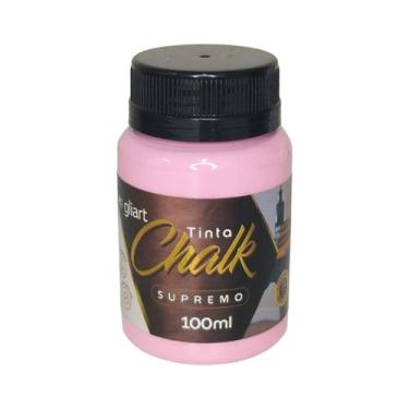 Imagem de Tinta Chalk Gliart 100ml Super Cobertura Para Artesanato, Rosa Balloon
