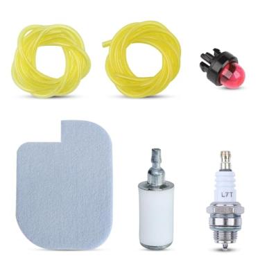 Imagem de Atunee Filtro de ar 530057925 para Poulan P3314 P3816 P3416 P4018 PP3416 PP3516 PP3816 PP4018 PPB3416 PPB4018 PPB4218 S1970 Peças de motosserra Com filtro de combustível Vela de ignição de linha de