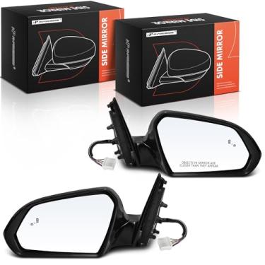 Imagem de A-Premium Par (2) espelhos retrovisores elétricos do lado do motorista e do passageiro - compatível com Hyundai Sonata 2018-2019 - Retrovisor retrovisor externo preto dobrável manual aquecido com