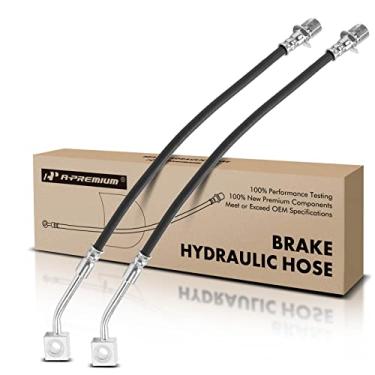 Imagem de A-Premium Mangueiras hidráulicas de freio dianteiro compatíveis com modelos selecionados Dodge, Ram e Mitsubishi - Dakota 2005-2011, Raider 2006-2009, sem suporte - Substituição # 52013610AC (pacote