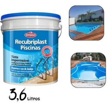 Imagem de Tinta Para Piscina Azul Impermeabilizante 3.6L Recubriplast Tinta Alve
