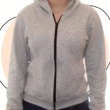 Imagem de 2 Blusas De Moletom Feminina Com Zíper - E.N.G. CONFECCOES, Grey, P