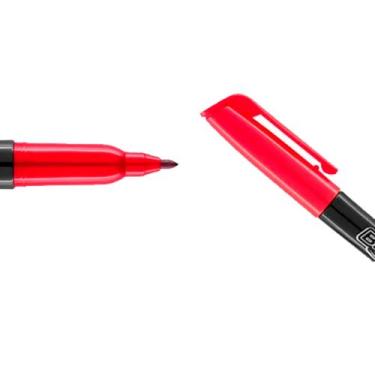 Imagem de Caneta Permanente Para Cd Dvd vermelho - BRW