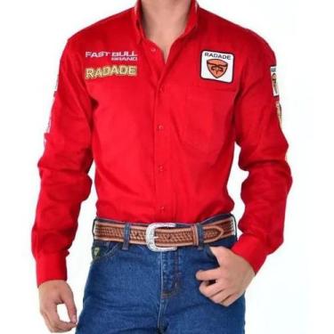Imagem de Camisa Bordada Country Radade Masculina Brands, Vermelho, EGG