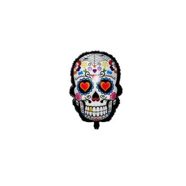 Imagem de BALÃO CAVEIRA Decoração de Halloween Caveira Mexicana 50 uni - Royal T
