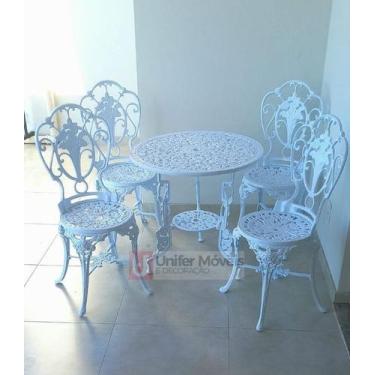 Imagem de Conjunto de Mesa Para Jardim Chinês com Mesa de 3 Pés em Aluminio Fund