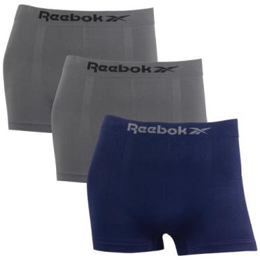 Imagem de Kit 3 Cuecas Boxer Masculina Reebok Classic Microfibra Lisa, 2cinza, 1