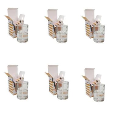 Imagem de Kit 6 Lamparina Decorativa Cilíndrica - Velas Bistrot