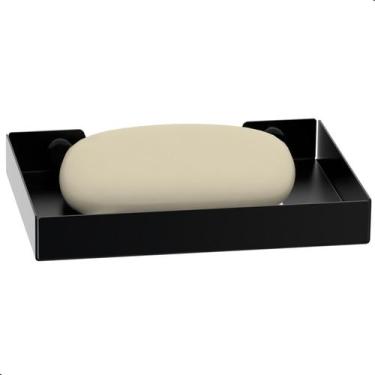 Imagem de Suporte Porta Sabonete De Banheiro de Parede Preto UN.Plus - Unidas