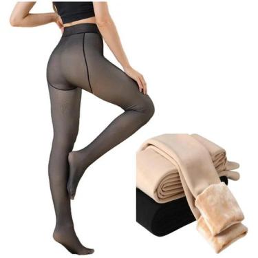 Imagem de Meia Calça de Lã Térmica Forrada para Inverno - YA Variedades, Plus Si