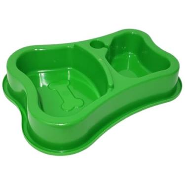 Imagem de Comedouro e Bebedouro Duplo Automatico para Caes Garrafa Pet Anti Formiga (Verde)