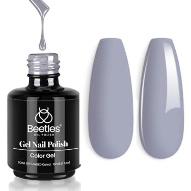 Imagem de Esmalte de gel cinza Beetles, 15 ml, esmalte de gel cinza outono de imersão UV LED lâmpada de unhas arte de unhas salão de manicure DIY casa 14,2 g esmalte para mulheres