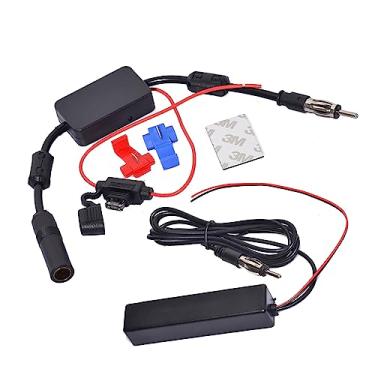 Imagem de Bingfu Antena Oculta de Rádio FM Amplificada Estéreo Universal e Amplificador de Sinal, 12V, Plugue DIN para Veículos, Caminhões, SUV, Carro, Áudio, Rádio