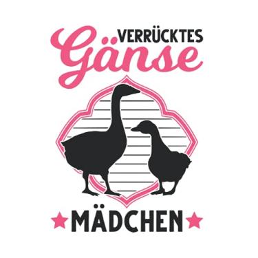 Imagem de Gänse Notizbuch: Verrücktes Gänse Mädchen Gans Gänsezüchterin / 6x9 Zoll / 120 linierte Seiten Seiten