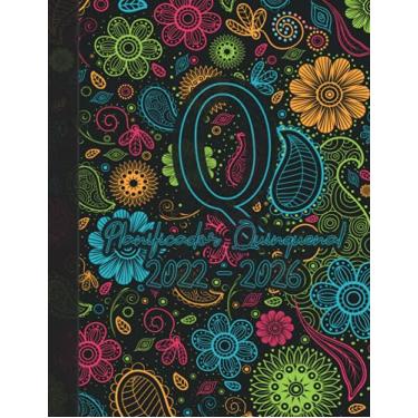 Imagem de Planificador Quinquenal 2022 - 2026: Inicial Q I Regalo Calendario con Monogramas I Libreta de direcciones I Planificación anual y mensual I Planificador semanal I Regalo planificador con viñetas