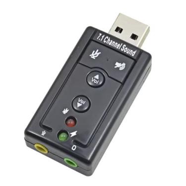 Imagem de Adaptador Placa De Som Audio Usb Externa 7.1 Pc Notebook Cpu - Chroma 