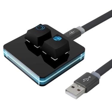 Imagem de Geekria Teclado mecânico de copiar e colar com função de copiar/colar instantânea, teclado de eixo vermelho, luz de fundo de seis cores HotSwap, ideal para escritório, jogos, reuniões e aprendizado