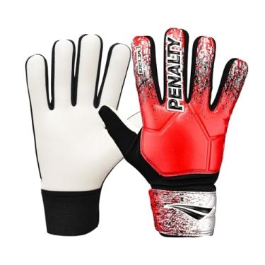 Imagem de Luva de Goleiro Penalty Infantil Delta 1 Para Todos os Pisos (Preto+Vermelho, G)